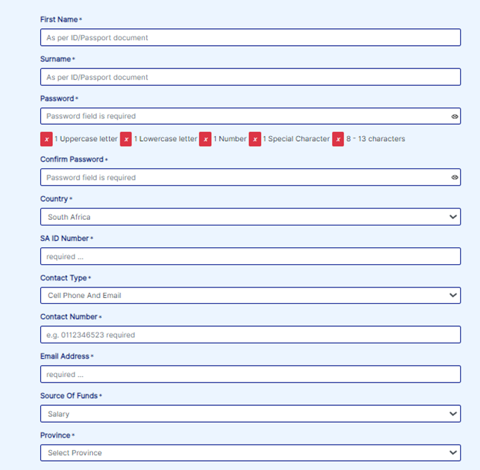 Register on TAB - Step 2